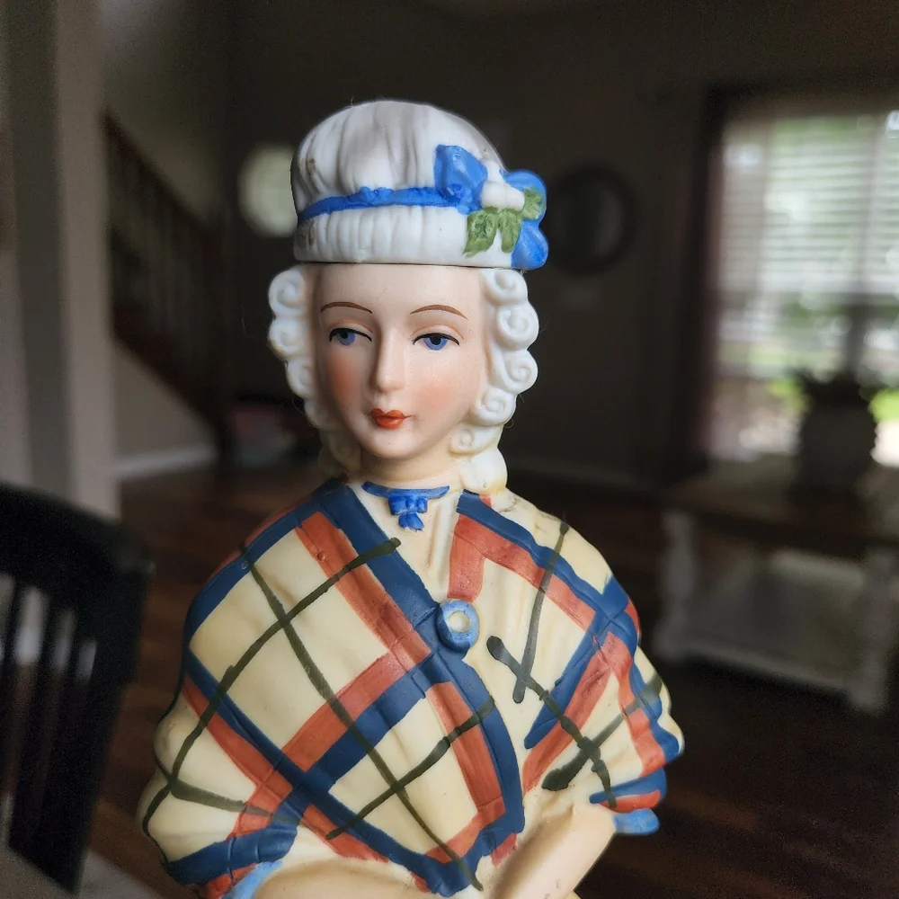 Grant's Scotch Whiskey Scottish Woman Figurine Decanter Bottle Empty Bar Decor